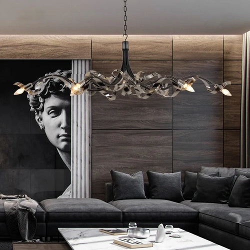 lustre postmoderne de luxe en acier inoxydable simple et personnalisé - vue 5 sur 8