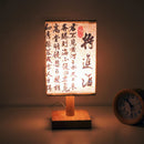 lampe à poser décorative carrée à led avec variateur et prise usb