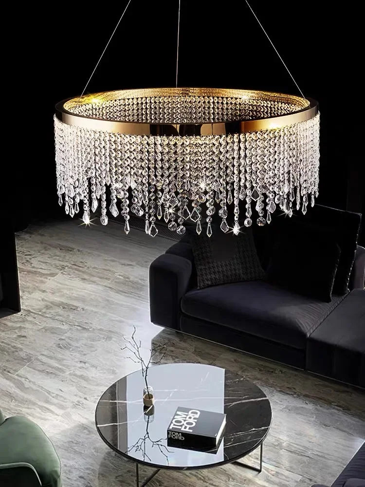 lustre moderne en cristal pour décoration intérieure élégante - vue 6 sur 14