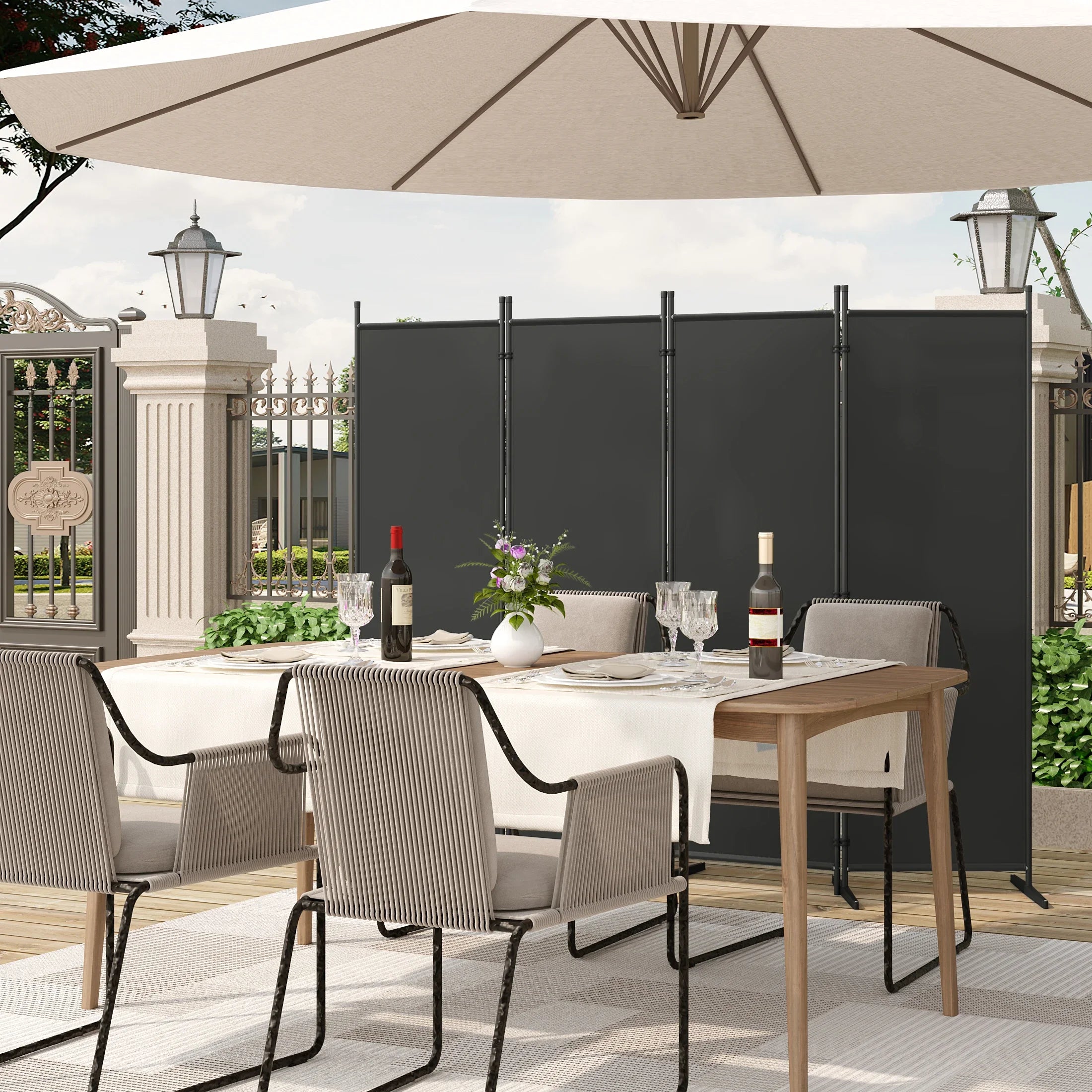 paravent pliable autoportant pour jardin et balcon - vue 6 sur 6