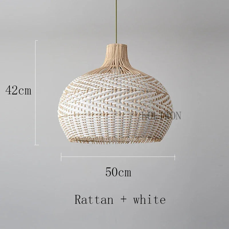 suspension en rotin vintage pour décoration intérieure élégante