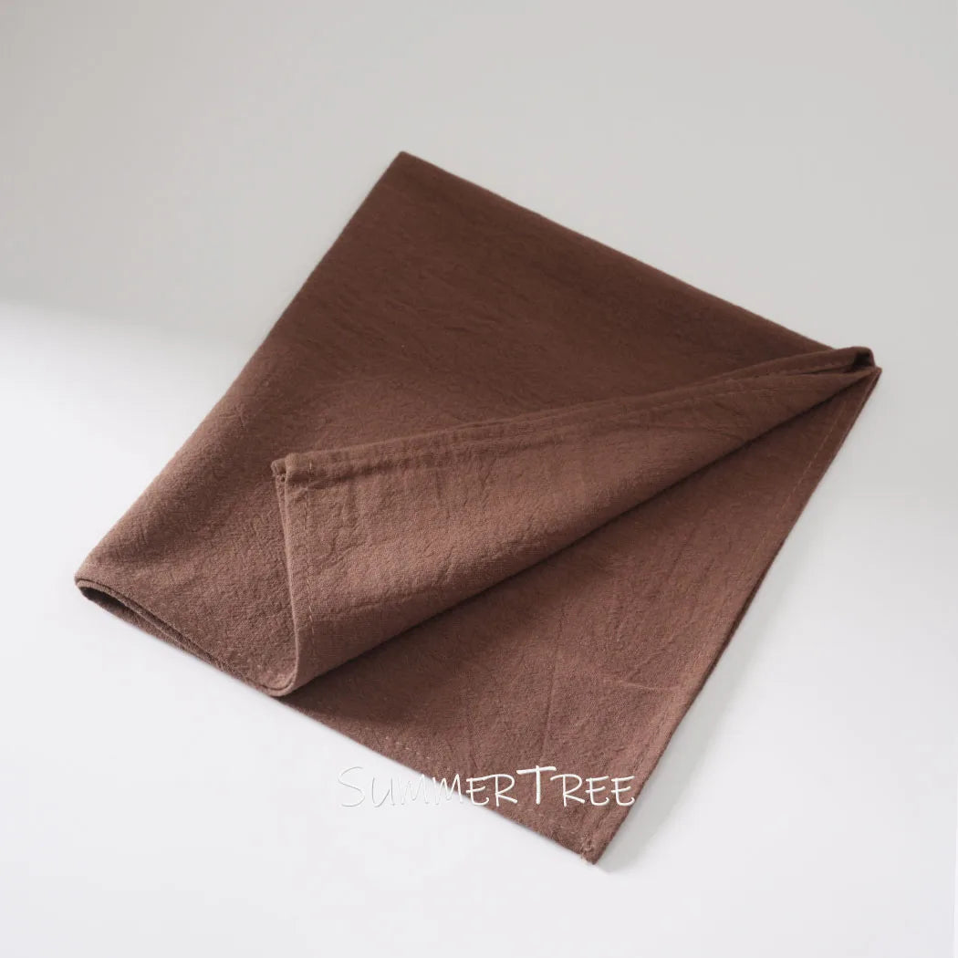 Serviette de table coton lavé lot six réutilisable