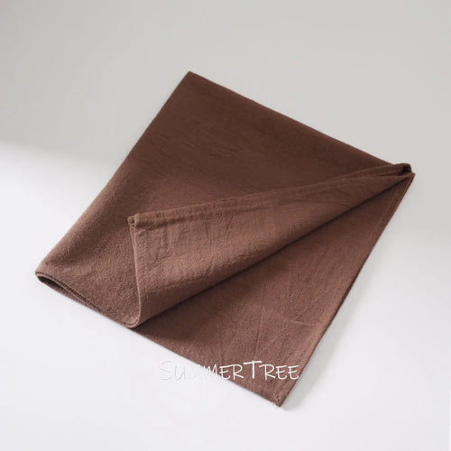 Serviette de table coton lavé lot six réutilisable