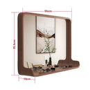 miroir en bois massif avec éclairage led et fixation murale