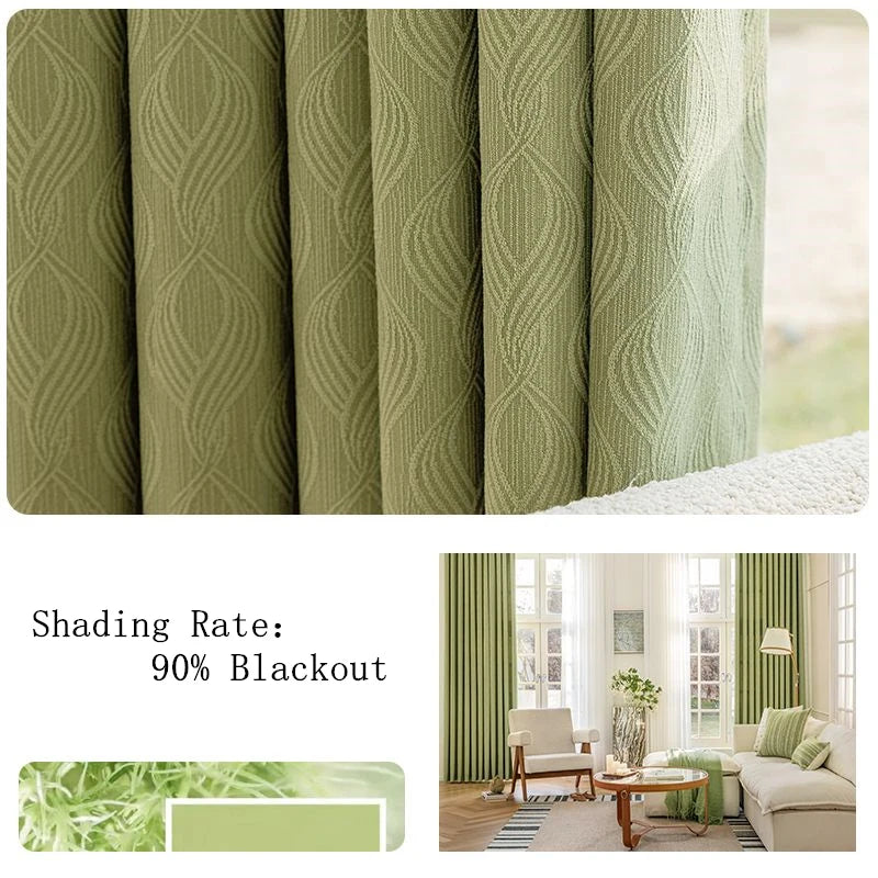 Rideau occultant chenille epais style moderne pour chambre - vue 4 sur 10