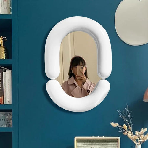 miroir mural ovale décoratif style nordique pour chambre - vue 5 sur 15