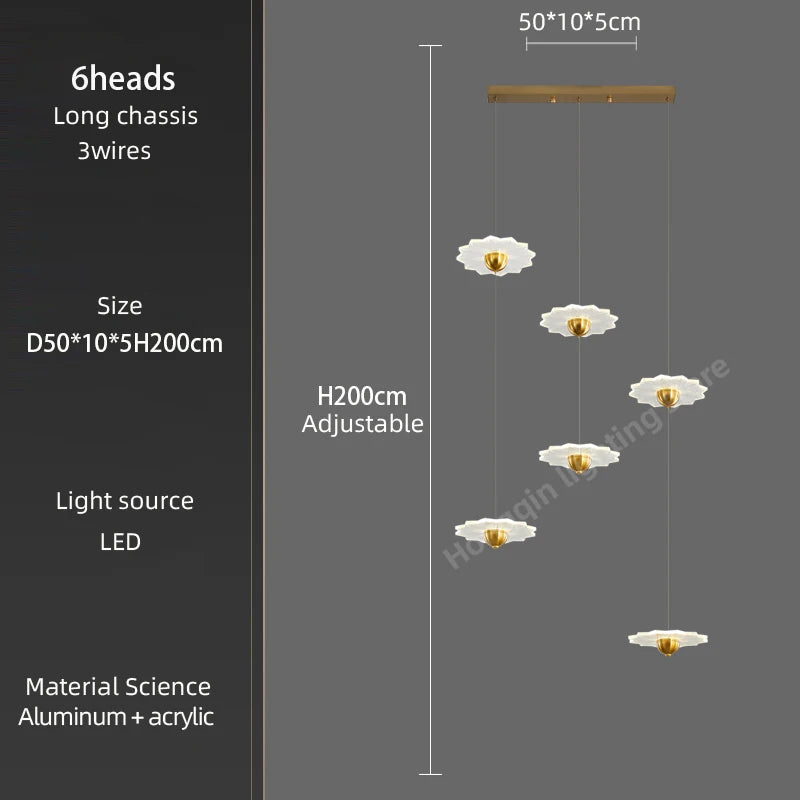 lustre moderne à led pour espaces intérieurs élégants et contemporains - vue 18 sur 26