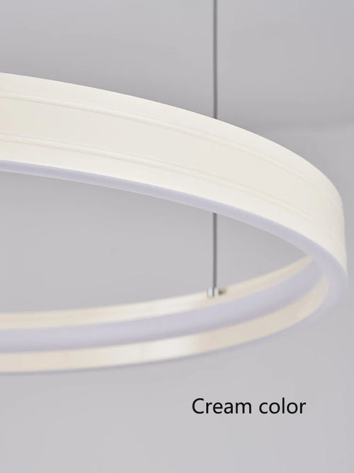 lustre moderne nordique éclairage suspension lampe ronde plafonnier - vue 4 sur 18