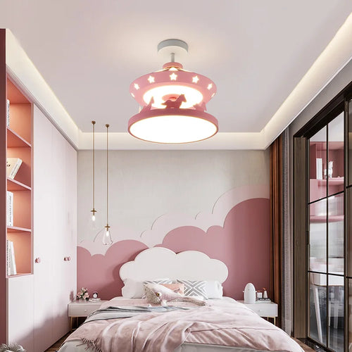 lustre moderne minimaliste pour chambre d'enfant lumineux et chaleureux - vue 3 sur 8