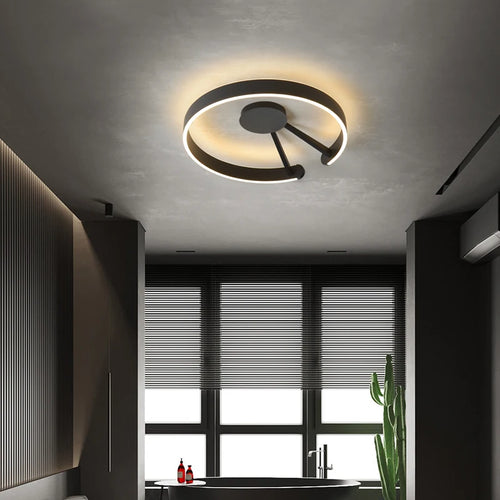 plafonnier led moderne en fer forgé acrylique pour décoration intérieure - vue 4 sur 10