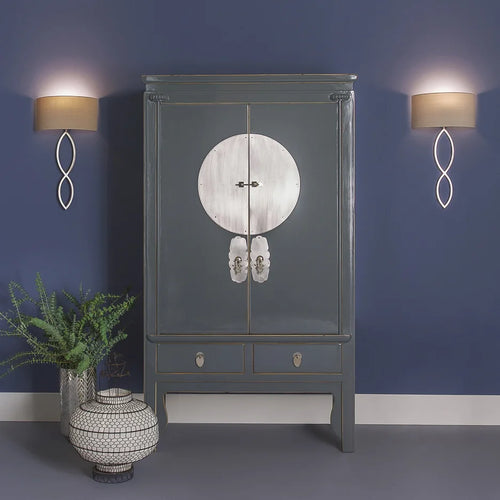applique murale led en tissu avec cercle créatif en fer - vue 4 sur 9