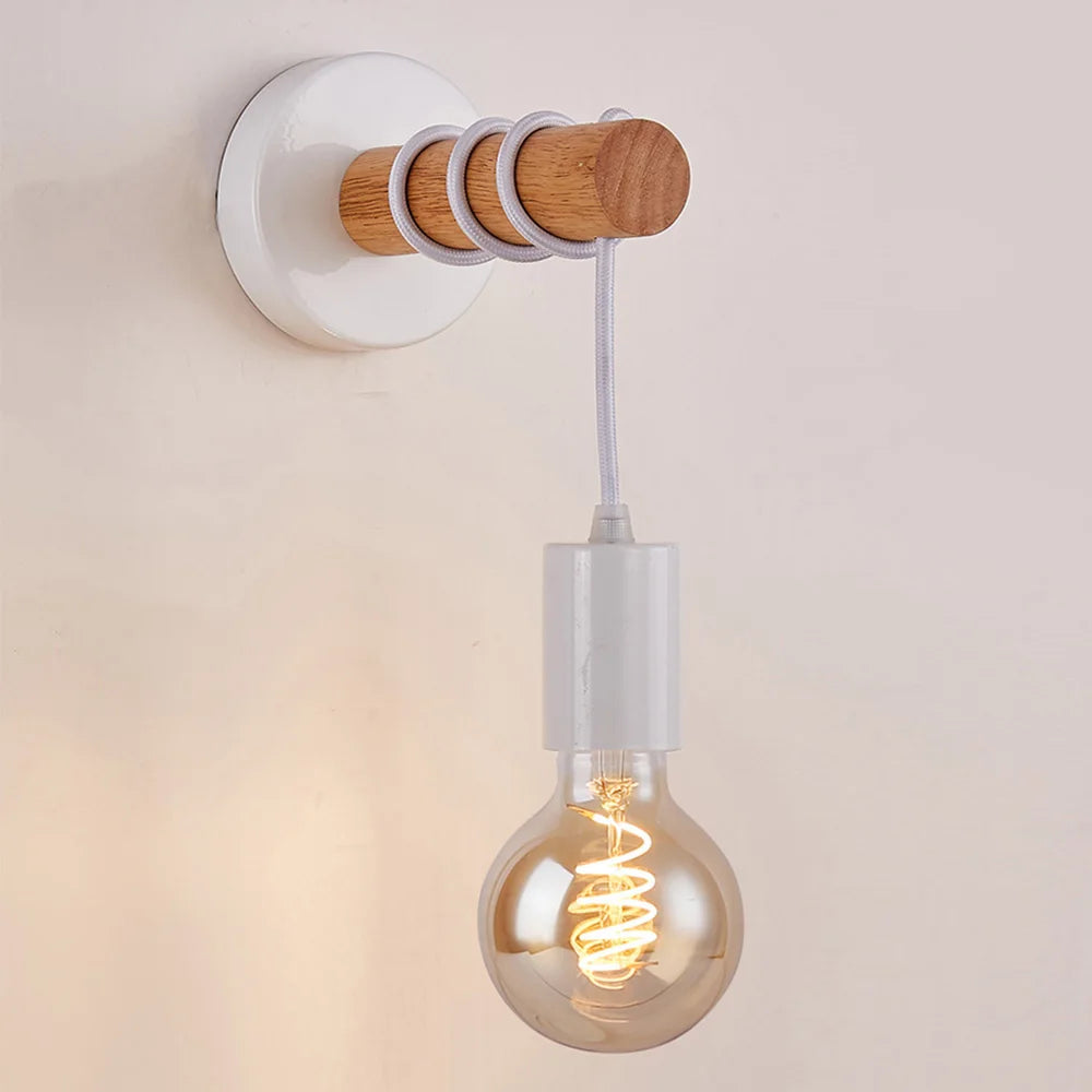 applique murale moderne en bois pour éclairage intérieur et extérieur - vue 3 sur 8