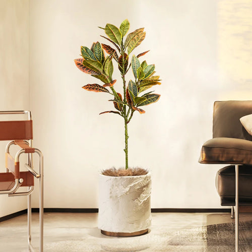 grand arbre artificiel tropical en caoutchouc pour décoration intérieur extérieur - vue 4 sur 7