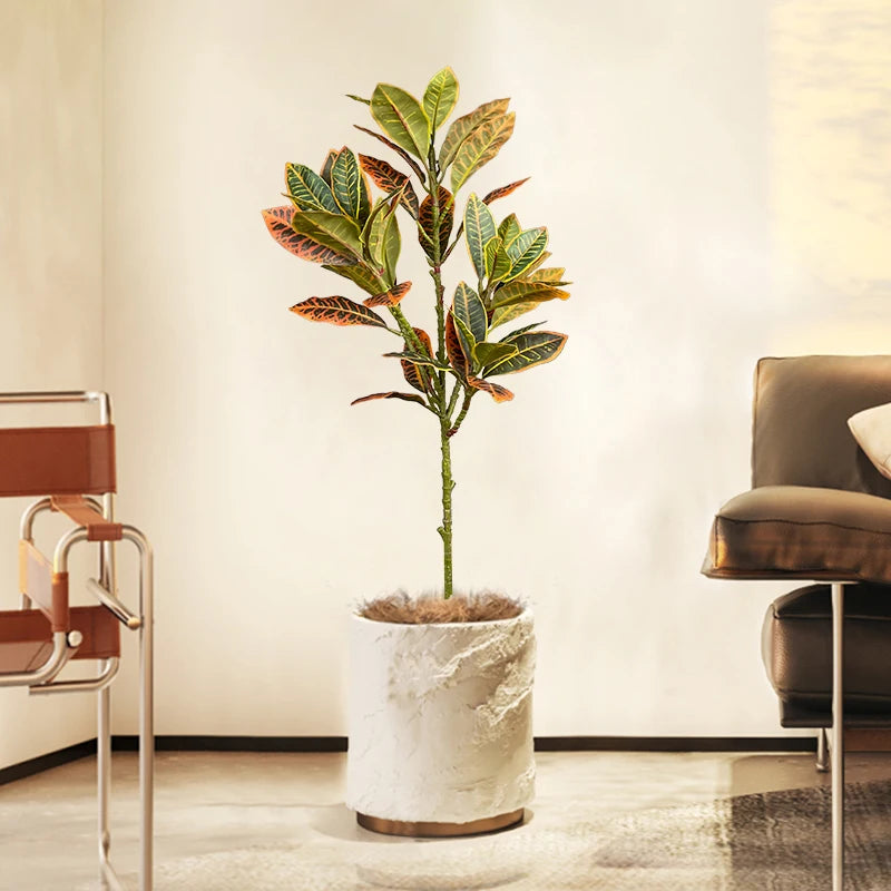 grand arbre artificiel tropical en caoutchouc pour décoration intérieur extérieur - vue 4 sur 7