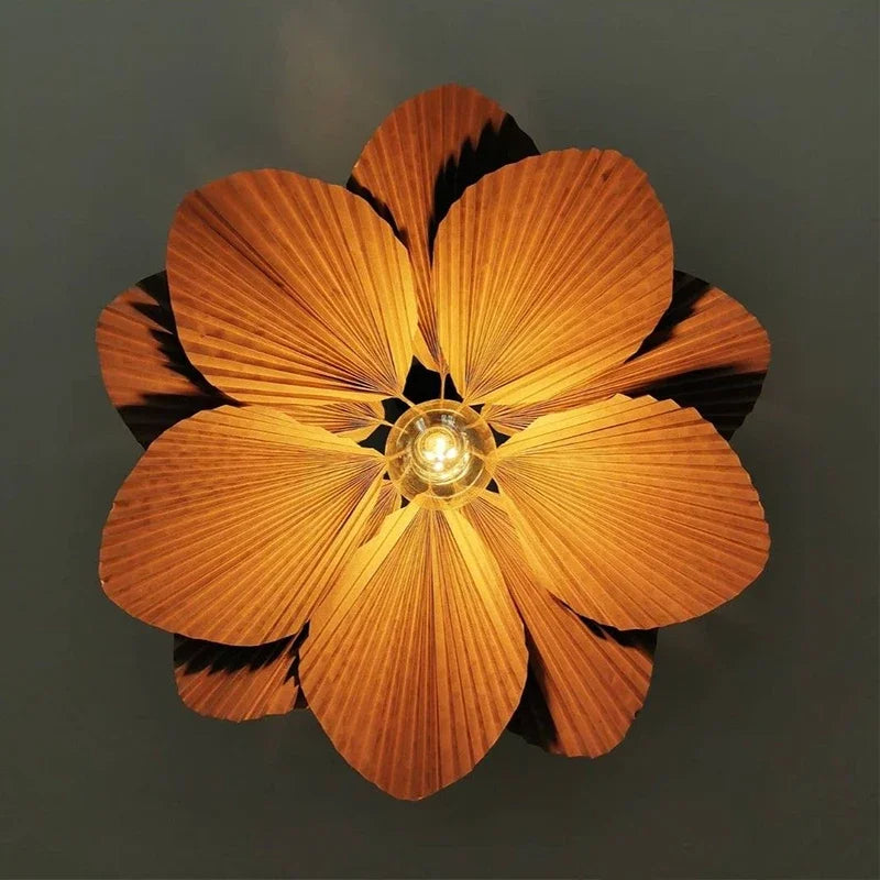 suspension wabi sabi japonaise luminaire décoratif artistique fleur - vue 4 sur 9