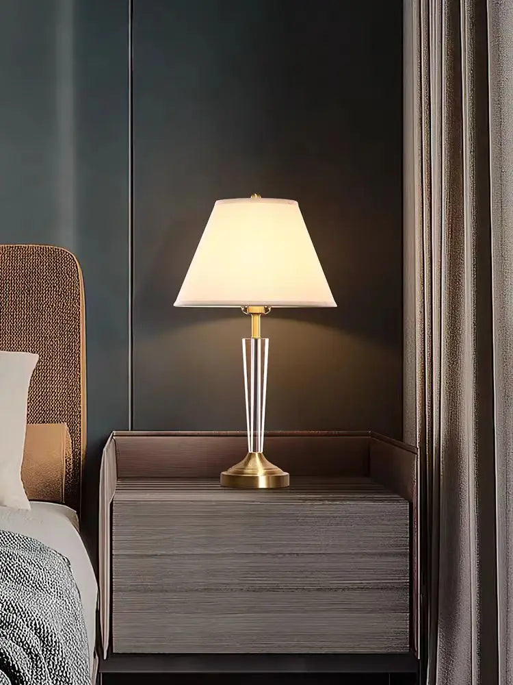 lampe en cristal de luxe européenne en cuivre créative et romantique - vue 1 sur 7