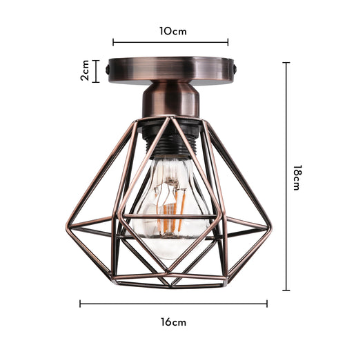 plafonnier encastré rustique industriel vintage en métal pour intérieur créatif - vue 13 sur 20