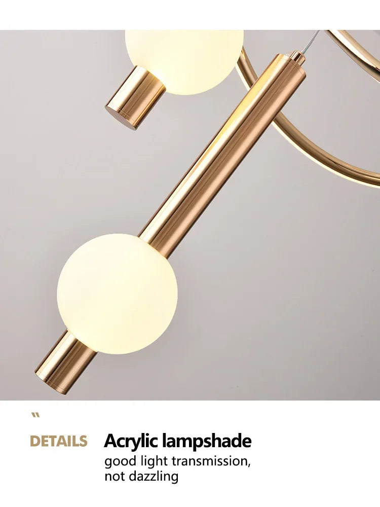 Pendant lamps Modern lamp Simple Ceiling light Creative personality Restaurant lamp Designer Nordic lamp Ceiling light - vue 6 sur 9