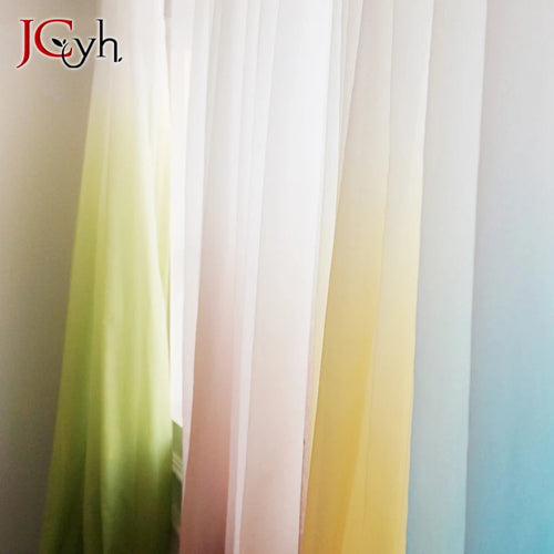 Voilage tulle degrade style moderne pour salon chambre - vue 2 sur 8