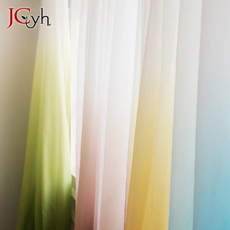 Voilage tulle degrade style moderne pour salon chambre - vue 1 sur 8