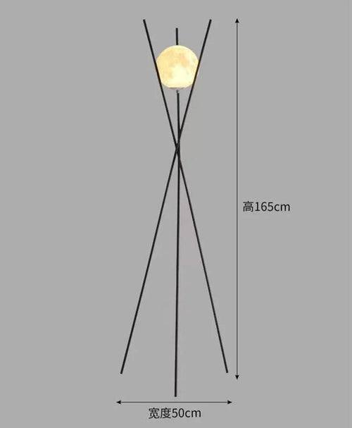 lampadaire led moderne boule de verre trépied lampe décorative - vue 11 sur 10