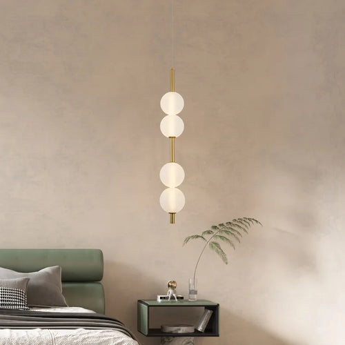 lustre nordique en verre et métal pour diverses utilisations avec cordon réglable - vue 2 sur 7