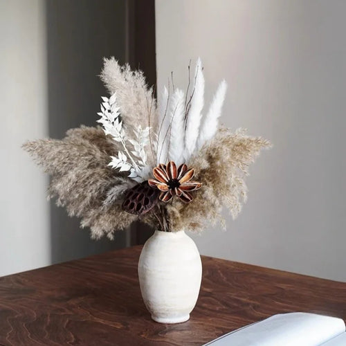 vases en céramique rétro faits main pour fleurs séchées - vue 3 sur 7