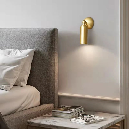 applique murale led en laiton moderne rotative avec gradation - vue 3 sur 8