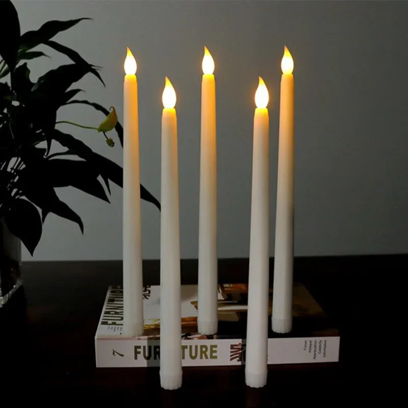 lot de bougies led scintillantes sans flamme pour décoration de noël - vue 2 sur 15
