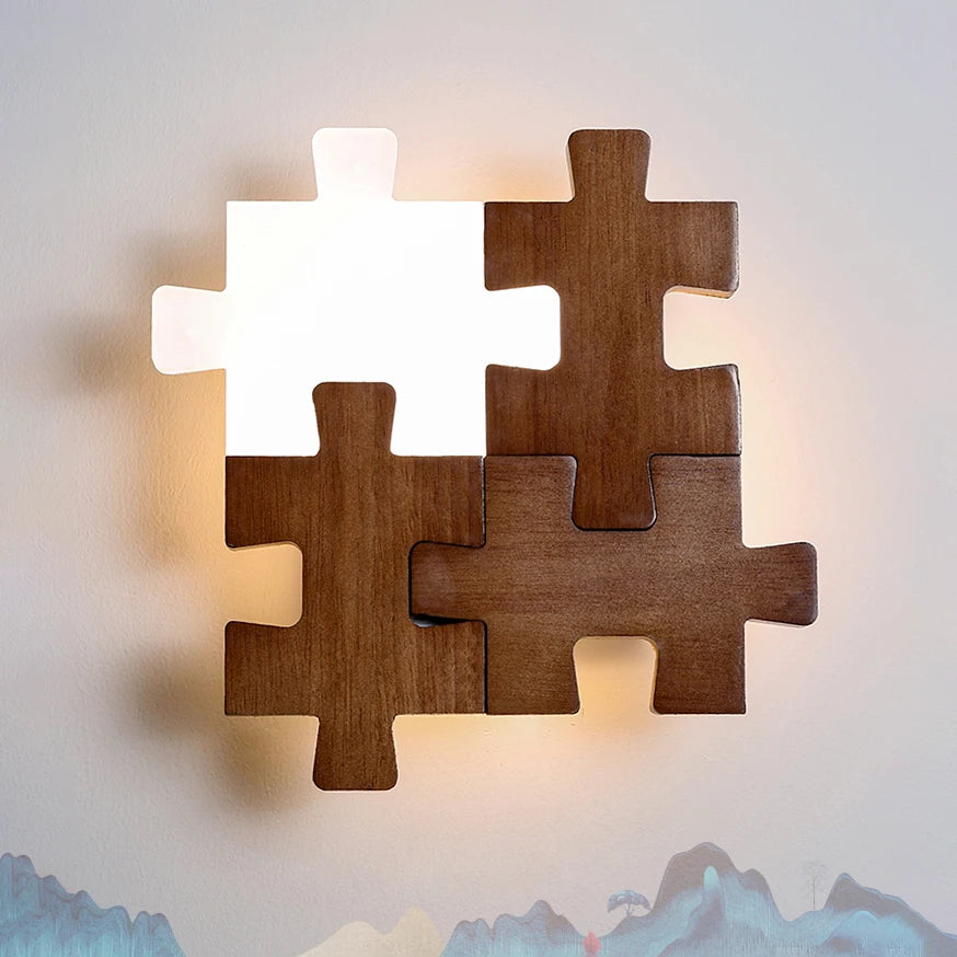 Applique murale LED en bois au design nordique - vue 6 sur 8
