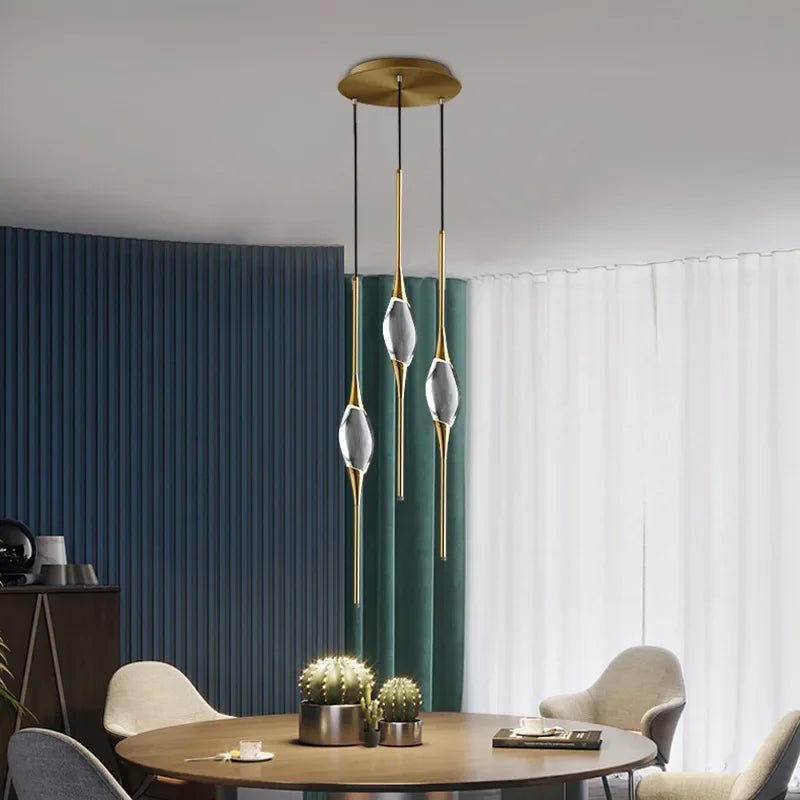 2023 Crystal Hanging Lamps for Ceiling Bedroom Bedside Chandelier Living Room Hallway Wall Lamp Room Decor Lighting Lustre - vue 5 sur 12