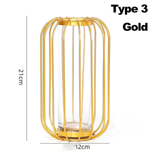 vase en fer rétro avec verre décoration nordique moderne - vue 16 sur 16