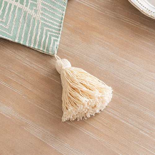 Chemin de table brodé motifs géométriques style bohème - vue 7 sur 7