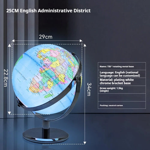 globe terrestre lumineux avec base rotative pour la rentrée scolaire - vue 9 sur 18