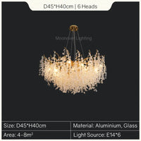 lustre en cristal doré style européen décoration intérieure élégante