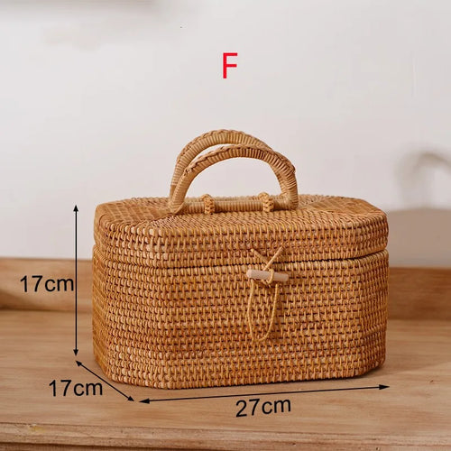 panier de rangement en rotin pour aliments et thé - vue 13 sur 16