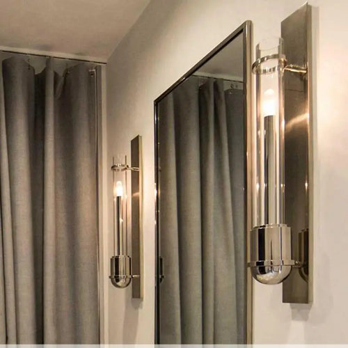 applique murale en acier inoxydable avec tube en verre - vue 4 sur 7