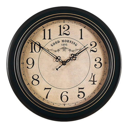horloge murale vintage silencieuse design classique en métal - vue 13 sur 26