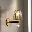 Applique murale de luxe américaine en cuivre et cristal