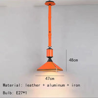 suspension en cuir artificiel style art déco pour intérieur