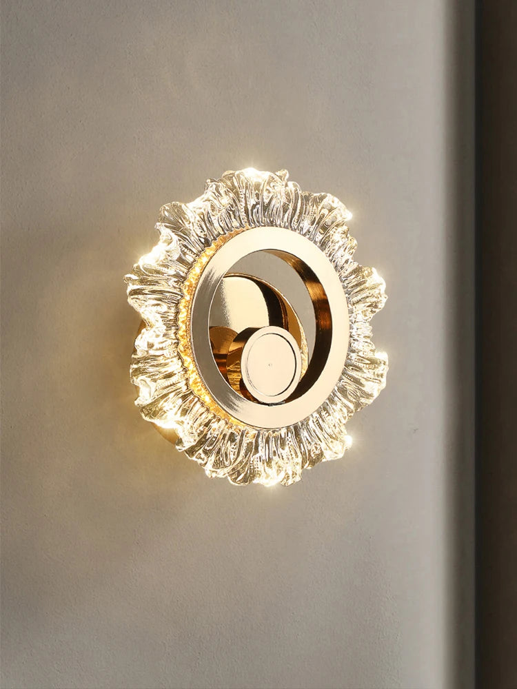 applique murale led tournesol design intérieur moderne minimaliste - vue 4 sur 7
