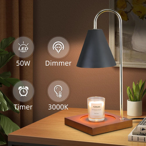 lampe de table rétro aromathérapie avec minuterie et lumière d'ambiance - vue 4 sur 12