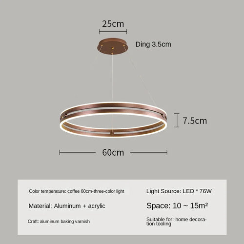 lustre circulaire moderne pour décoration intérieure créative et élégante - vue 10 sur 15