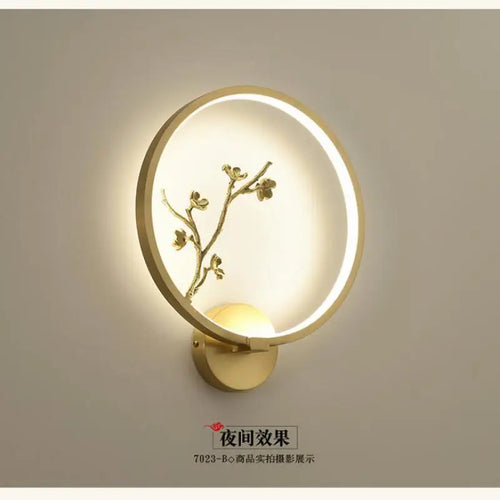 applique murale led traditionnelle chinoise en cuivre pour intérieur décoratif - vue 7 sur 10