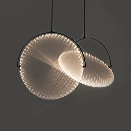 suspension ronde en tissu pour intérieur contemporain et chaleureux - vue 2 sur 8