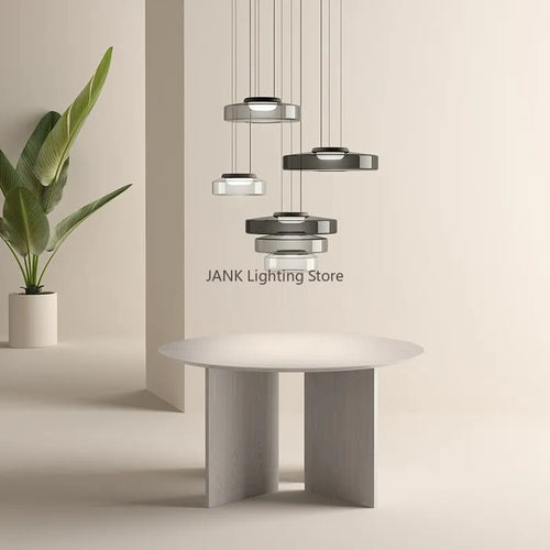 Lustre en verre minimaliste italien - vue 4 sur 24