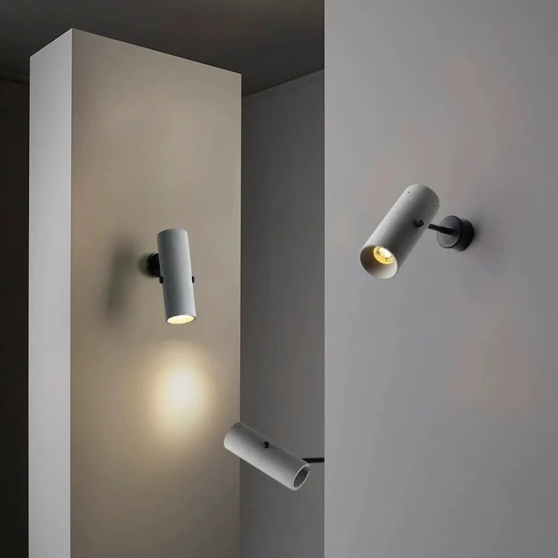 applique murale rotative en ciment style industriel pour intérieur - vue 3 sur 8