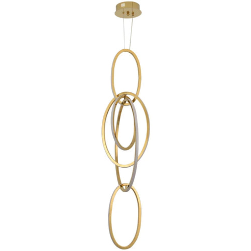 Modern Creative Stainless Steel Led Dining Room Chandelier Golden Staircase Living Room Light, Hanging Chandelier In Bedroom - vue 7 sur 11