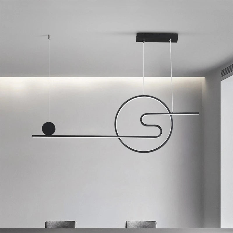 suspension nordique led réglable pour hôtel boutique - vue 3 sur 8