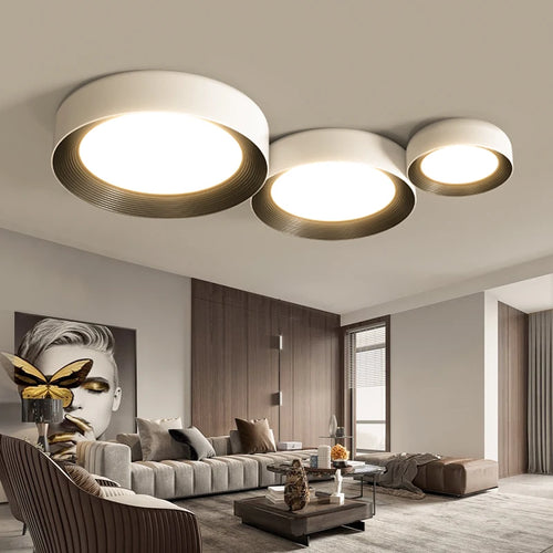 lustre nordique qiyimei éclairage intérieur lumières circulaires - vue 3 sur 11